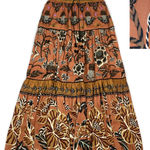 Rachel Zoe  Boho Bohemian Festival Tiered Maxi Skirt with Bead Tassels NEW! Photo 0