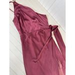 Lulus NWOT  Signature Elegance Mauve Purple Satin One-Shoulder Maxi Dress Size L Photo 5