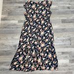 Studio West  navy floral flutter sleeve maxi dress tiered elastic waist XL P45 Photo 4