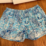 Printfresh  x Anthropologie Pajama Shorts Blue Cheetah print size Large Photo 0