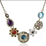 SheIn  Emory Rose Gold & Rhinestone Statement Necklace Photo 0