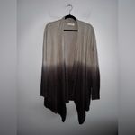 Barefoot Dreams  Cozy Chic Lite Ombré Calypso Wrap Cardigan S/M Stone and Cocoa Photo 2
