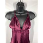 Victoria's Secret  Satin Maroon Chemise Size Medium Photo 3