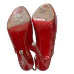 Christian Louboutin Patent Slingback Heels Red Women’s Size 36 Platform Peep Toe Photo 6