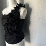 ENTRY  Black One-Shoulder Blouse Photo 2