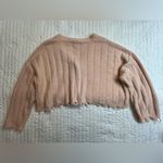 Double Zero  pink Distressed cropped cardigan Photo 4