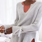 Aerie GRAY Side Tie Sweater Photo 0