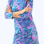 Lilly Pulitzer Lily Pulitzer Bay Dress No Drama Llama Print 100% Pima cotton style #27870 Sz M Photo 0