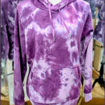 DIP Purple Tie Dye Sweatshirt Hoodie Medium Soft Knit Pullover Top Photo 1