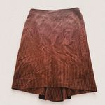 BCBG y2k 2000s pin striped pencil flare midi skirt size 6 Brown Photo 0
