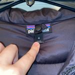 Patagonia Women's Black Puffer Long Trench Coat Medium Duck Down Winter Photo 4