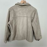 Woolrich Vintage 1990’s Woolwich Putty Sherpa Lined Suede Like Jacket Women’s Medium Tan Photo 3