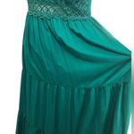 Dokuritu Free Spirit Crochet Lace Maxi Dress | NWT Green Size L Photo 4