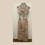 🆕Floral Splicing Open Back Slit Maxi Dress M🆕 Size M Photo 4