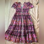 Rhode Woman’s Size Small Maxi Dress Purple Black Blue Geometric Photo 3