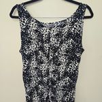 Norma Kamali Animal Print Knee-Length Ruched Black and White Dress Women Size XL Photo 6