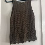 TJ Maxx Angel Kiss Green Cropped Crochet Tank Top, Medium Photo 3