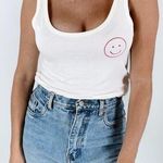 Forever 21 Thank You For Choosing Used Cream Tank Top Size Small Photo 0