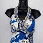 INC International Concepts Blue and White Patterned‎ Dress Size XL Photo 4