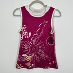 New Balance Womens Size Small Running Athletic Tank Top Floral Print Pink Quirky Photo 1