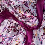 Victoria's Secret  Vintage Floral Satin Kimono Robe XS/S Purple Short Y2K belted Photo 1