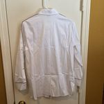 Ming Wang  women's gold hardware contrast button down long sleeve formal top Photo 3