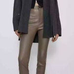 ZARA ✨ Faux Leather Legging in Light Brown Sz Large✨ Photo 0