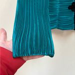 Vintage Teal Pleated Jacket – Size 14 Made in USA Blue Photo 5