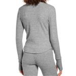 Heroine Sport Apres Henley Heather Ribbed Grey Top Shirt Sz M Gray Size M Photo 4