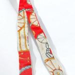 Retro Anchor Satin Scar, Red Nautical Design Neck Scarf, Handbag scarf Photo 0
