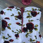 Princess Polly strapless pink velvet floral dress Photo 1