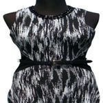 Cache  Black White Dress Lined Stretch Removable Belt Body Shaping New NWT $168 Photo 4