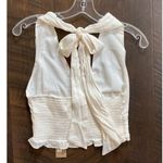 DO+BE  Women's Crepe Tie Neck Halter w/ Button Accents Cream - Medium NWOT Photo 10