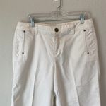 Christopher & Banks White Capri Stretch Pants Size 12 Photo 1