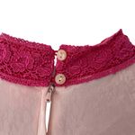 Vintage In The Mood Pink Peplum Dress Hot Pink Lace Detail size 14 Photo 4