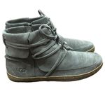 UGG  #1019129 Reid Lace Up Suede‎ Moccasin Bootie Grey Size 6.5 Photo 2