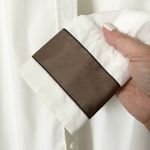 Brunello Cucinelli  Studded Sateen Cuff Cotton Shirt White Size Large Photo 3