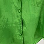 Victoria's Secret Victoria’s Secret kelly green silky S pajama top sleep casual long sleeve button Photo 2