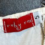 Ruby Rox  Cream And Brown Floral Sundress Pink Waist Ribbon 5 Photo 10