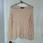 Forever 21 pink sweater with lace hem Photo 1