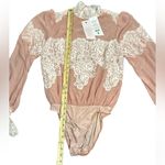 Revolve x We Are HAH Queen 4 A Day Copper Rose Sheer Lace Bodysuit Size Small Photo 7