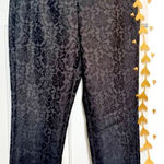 Elle  black lace overlay cropped dress pants - black - size 10 Photo 0