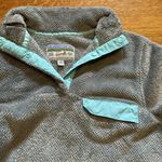 Jachs Jach’s Women’s Small Gray Teal Button Long Sleeve Textured Pullover Sweater Photo 6