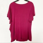 Slate + Willow  Gathered Red Short Sleeve Top Size Large Photo 6