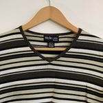 Style & Co Green Striped Longsleeve Shirt Photo 2