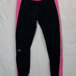 Under Armour Coldgear Stripe Inset Leggings Black and Pink Size Medium Photo 0