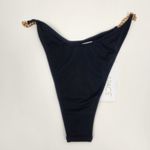 l*space L* Van Damme Bikini Bottom Bitsy in Black Size Small Gold Chain NWT Photo 4