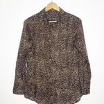 J. McLaughlin  Cheetah Leopard Button Down Dress Shirt Size Small Photo 1