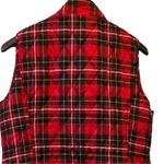 Relativity Relatively Black Red Plaid thin Quilted Lightweight Puffer Vest Photo 4