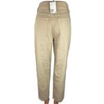 H&M NWT Cream High Rise Straight Leg Chino Pockets Casual Ankle Jeans Size 10 Photo 2